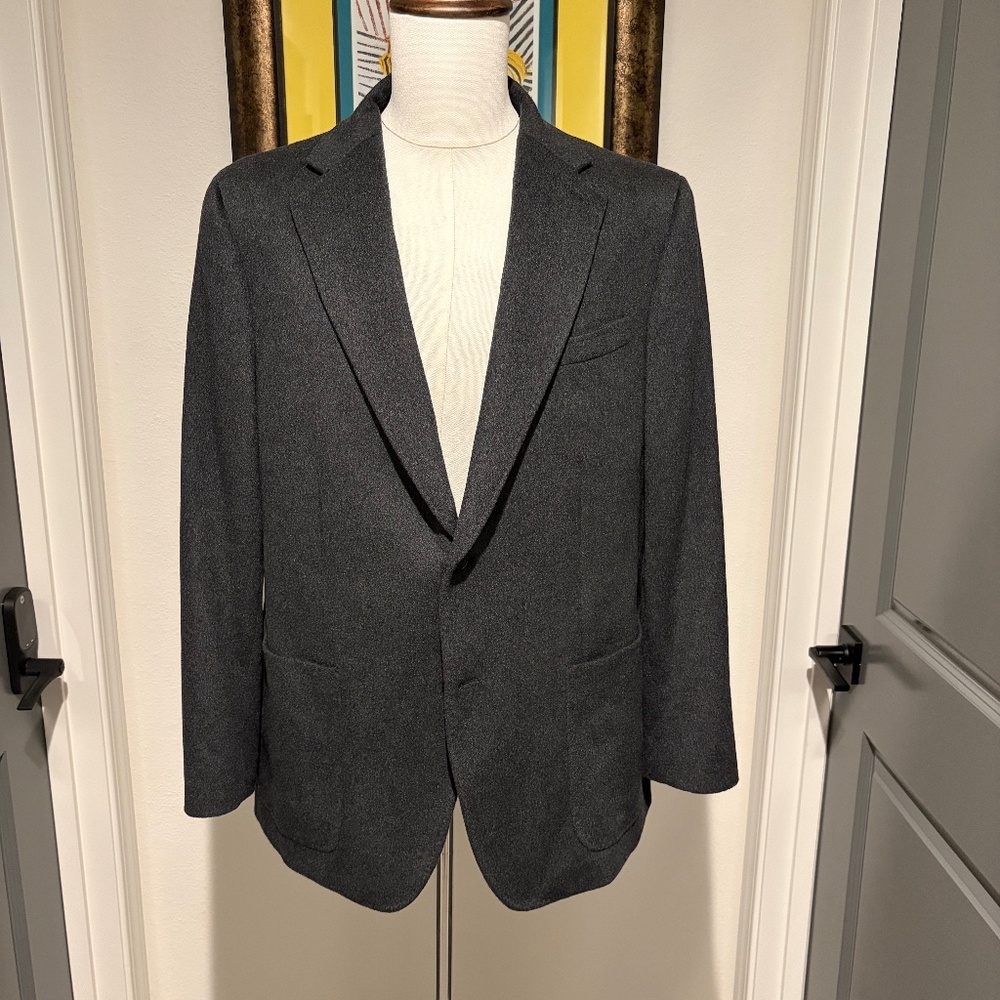 Banana Republic 100% Cashmere Sport Coat - Grey Size 44R